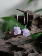 „Wild Amethyst“ - Creolen mit natürlichen Amethyst-Rohkristallen