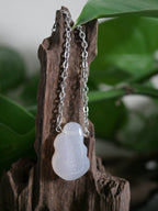 „Stardust“ - Edelstahlkette mit Druzy-Achat